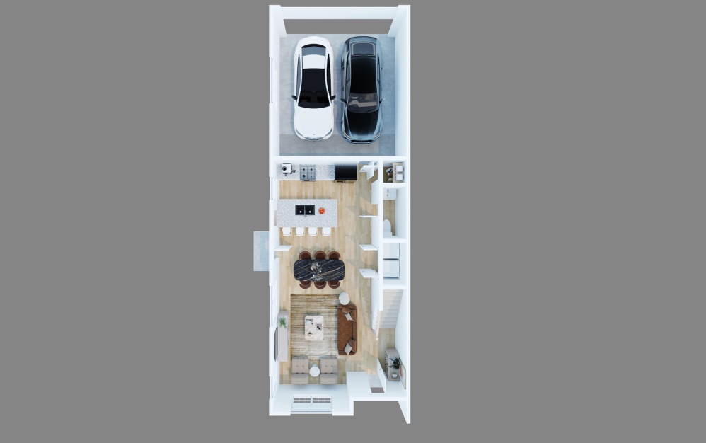 The Stetson (3191) - 3 bedroom floorplan layout with 2.5 bathrooms and 1449 - 1462 square feet (Layout 1 - Floor 1)